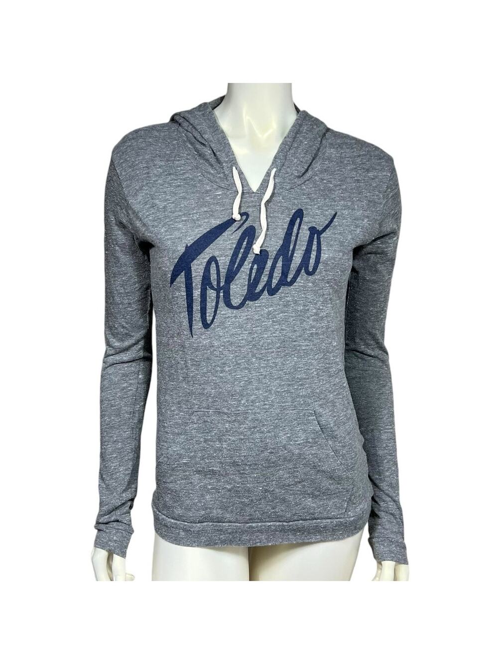 Jupmode Toledo Graphic Hoodie Gray Lightweight Cotton Blend Size L Athletic